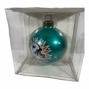 NFL MIAMI DOLPHINS GLASS ORNAMENT